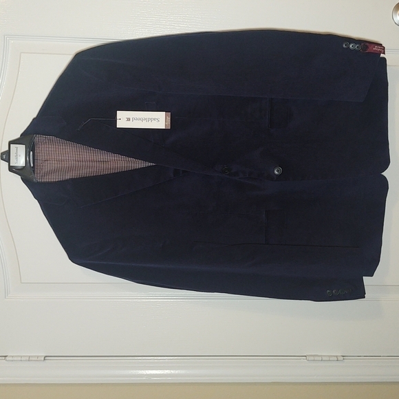 Saddlebred Other - NWT Sadddlebred Navy Heritage Corduroy Sports Coat 44L